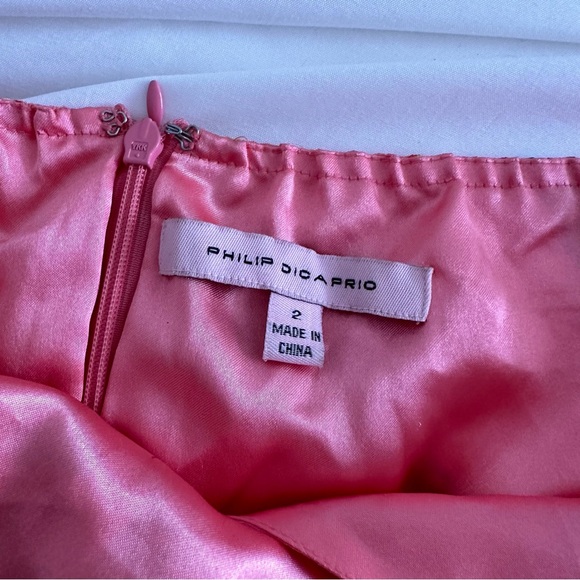 Vintage Orange Pink Asymmetrical Halter Sundress - Picture 6 of 8